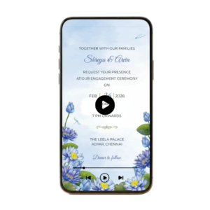 Blue Lillies Animated Invitation